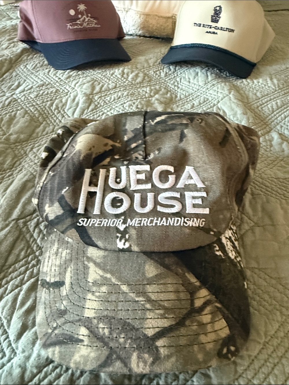 Huega House Camouflage Baseball Cap - Brown/Green